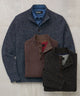 Westport Black Brentwood Chenille Button Mock Sweater