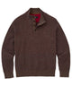 Westport Black Brentwood Chenille Button Mock Sweater - Rust