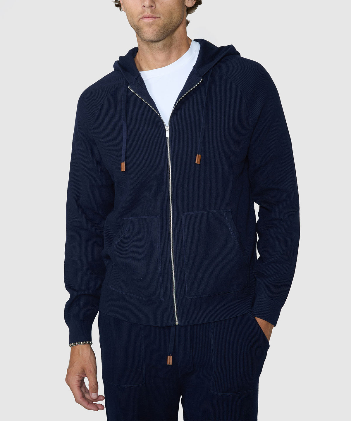 Westport Black SoHo Cotton Cashmere Hoodie - Navy, Men's Big & Tall