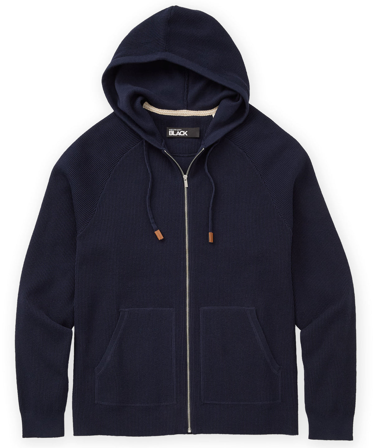 Westport Black SoHo Cotton Cashmere Hoodie - Navy, Men's Big & Tall