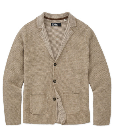 Westport Black Tribeca Popcorn Stitch Blazer, Men's Big & Tall