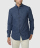 Westport Black Long Sleeve Button-Down Collar Sport Shirt - Navy