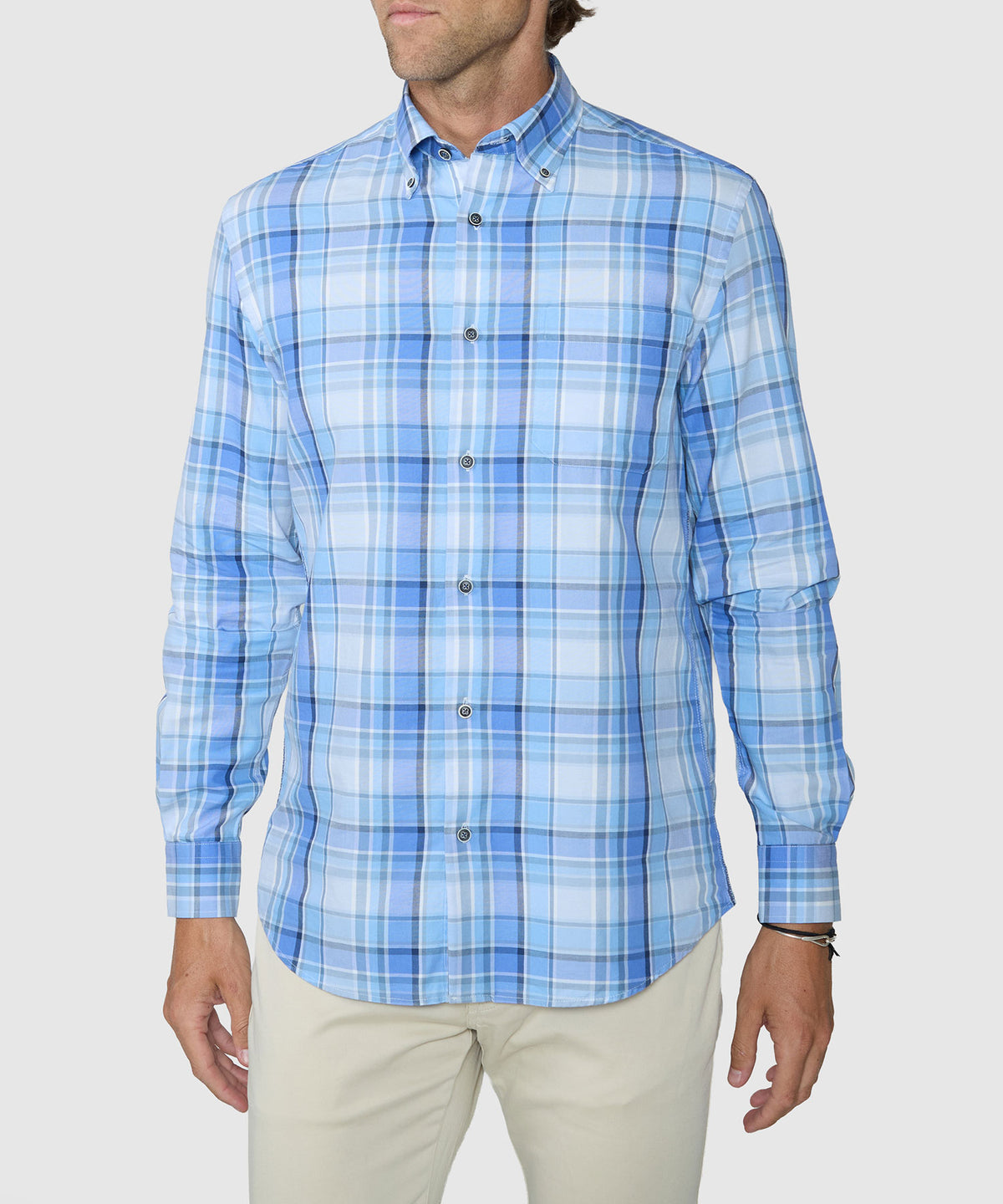 Westport Lifestyle Long Sleeve Button-Down Collar Sport Shirt, Men's Big & Tall