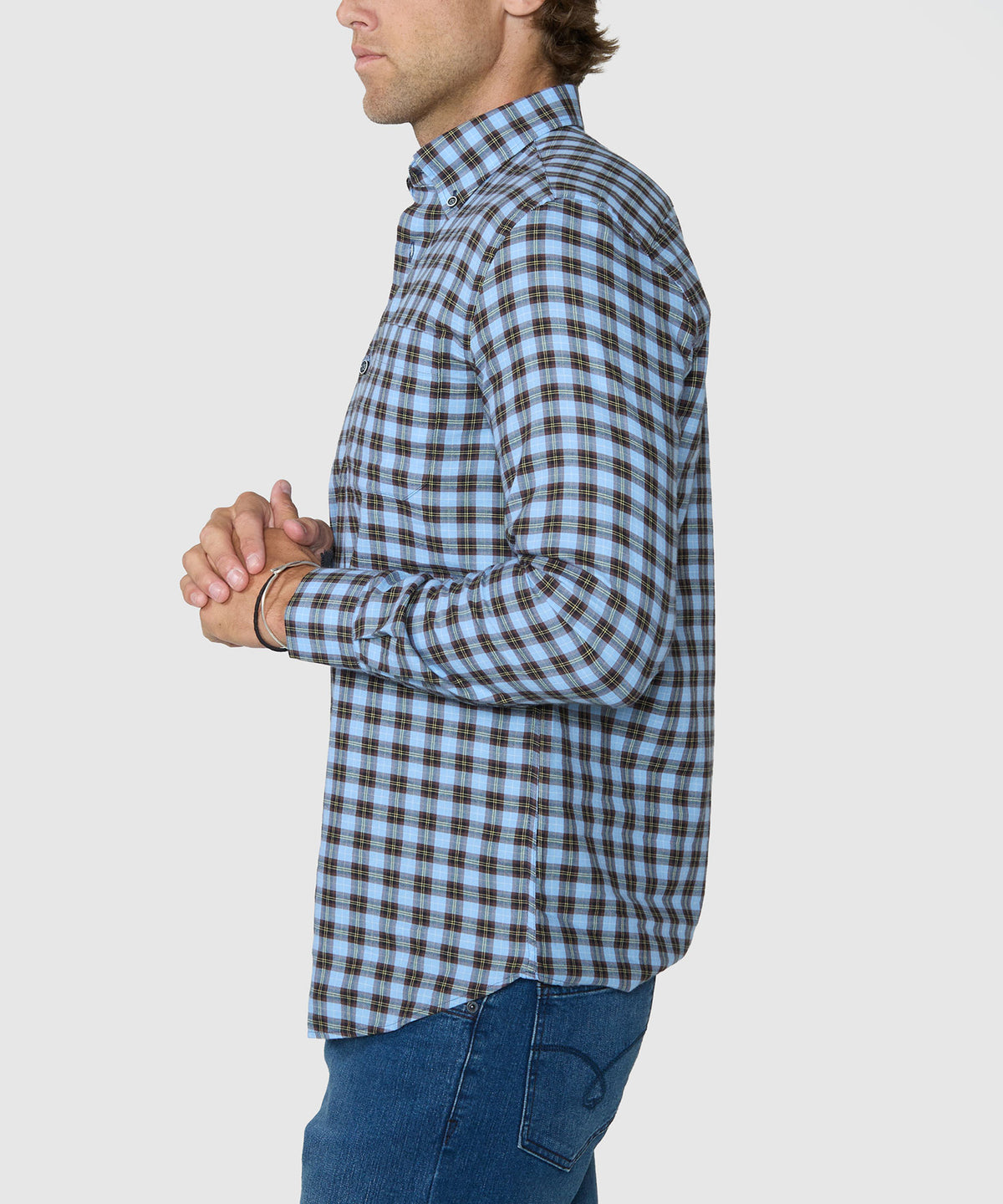 Westport Lifestyle Long Sleeve Button-Down Collar Sport Shirt, Men's Big & Tall
