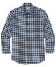 Westport Lifestyle Long Sleeve Button-Down Collar Sport Shirt - Blue/Brown