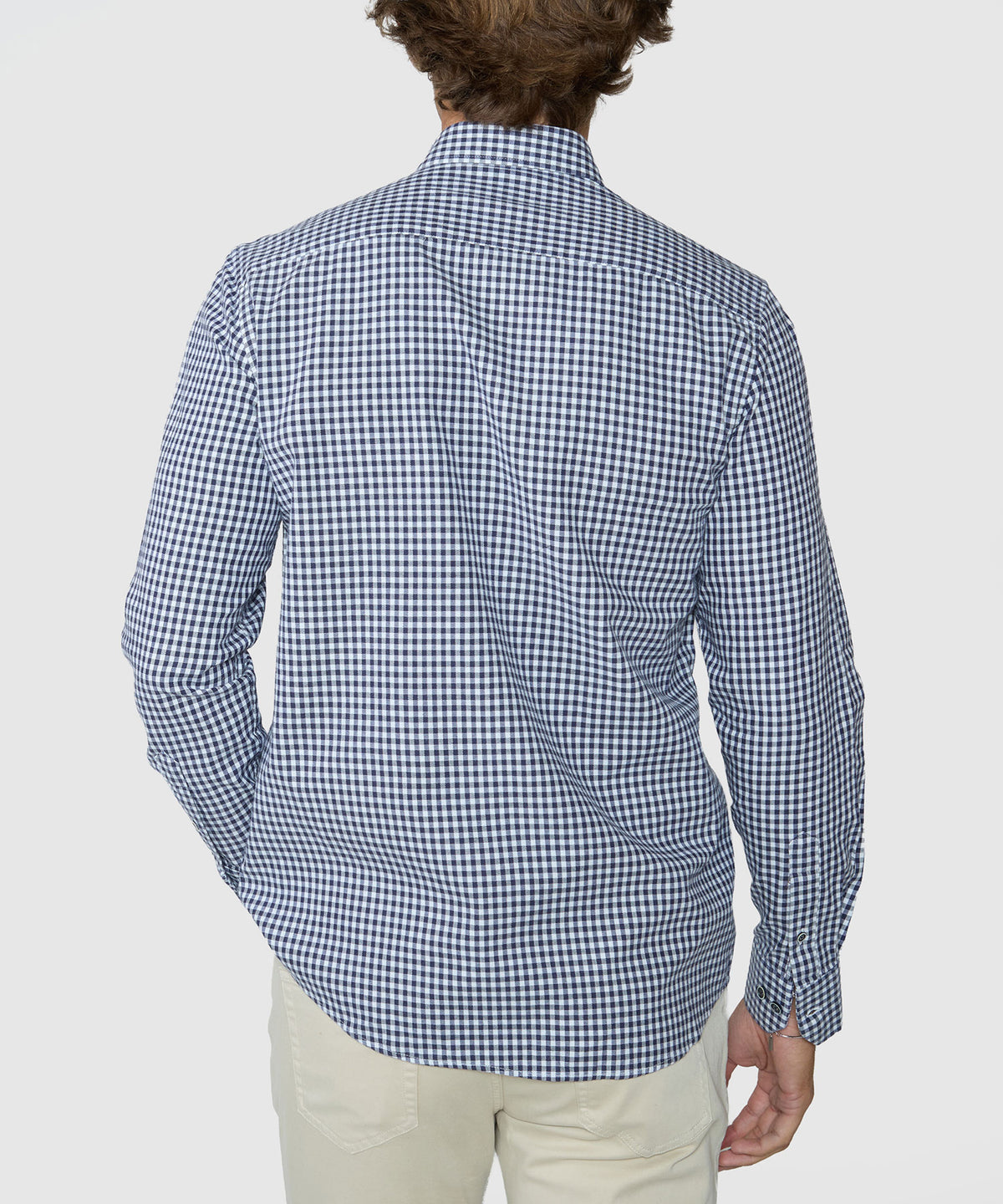 Westport Lifestyle Long Sleeve Button-Down Collar Sport Shirt - Navy, Men's Big & Tall