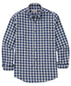 Westport Lifestyle Long Sleeve Button-Down Collar Sport Shirt - Blue/White