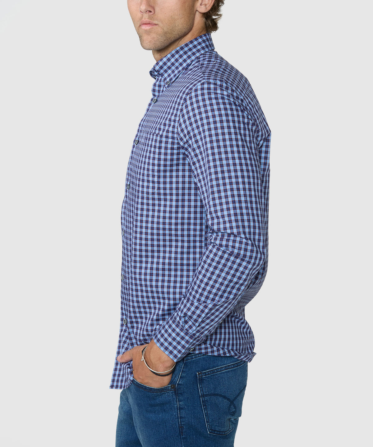 Westport Lifestyle Long Sleeve Button-Down Collar Sport Shirt, Men's Big & Tall