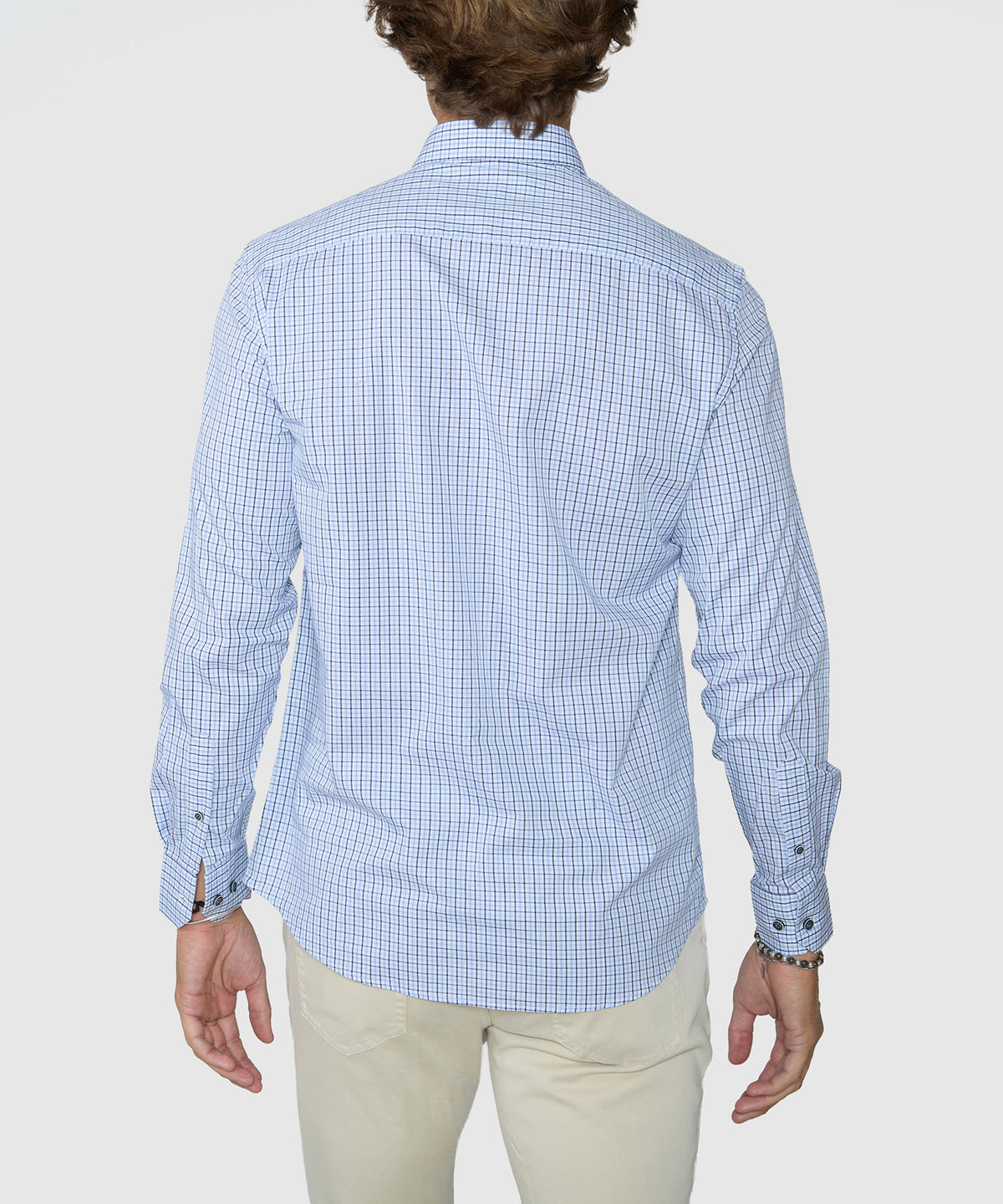 Westport Lifestyle Long Sleeve Button-Down Collar Sport Shirt - Blue, Men's Big & Tall