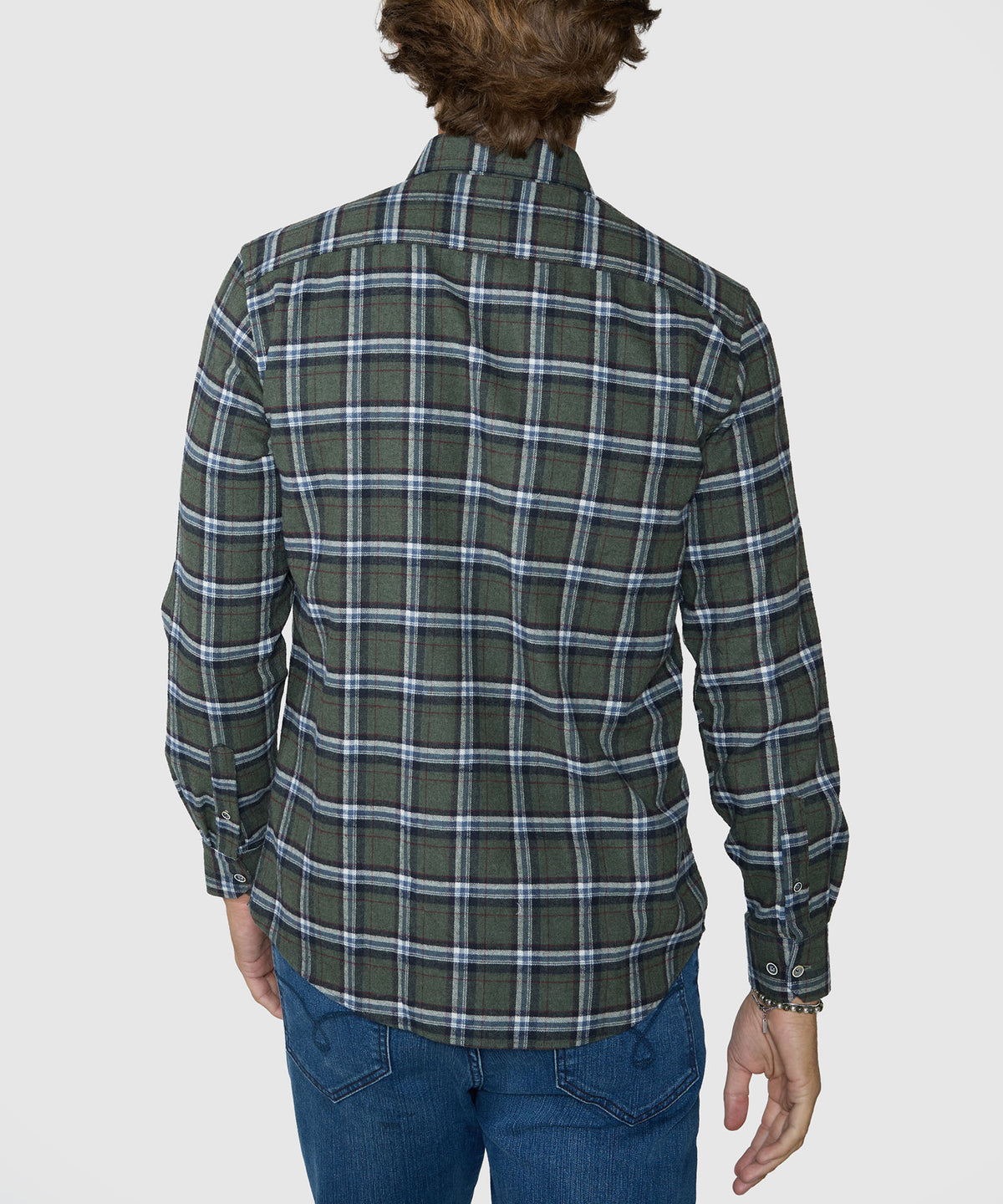 Westport Lifestyle Long Sleeve Field Day Flannel Sport Shirt - Olive, Men's Big & Tall