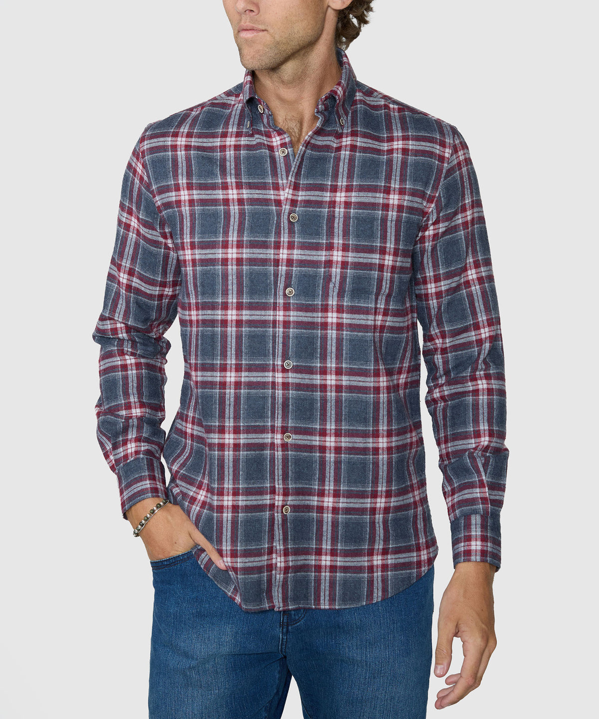 Westport Lifestyle Long Sleeve Field Day Flannel Sport Shirt, Men's Big & Tall