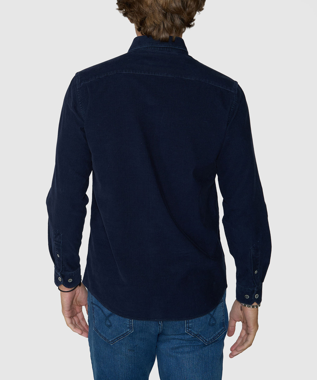Westport Lifestyle Long Sleeve Tidewashed Corduroy Sport Shirt - Navy, Men's Big & Tall