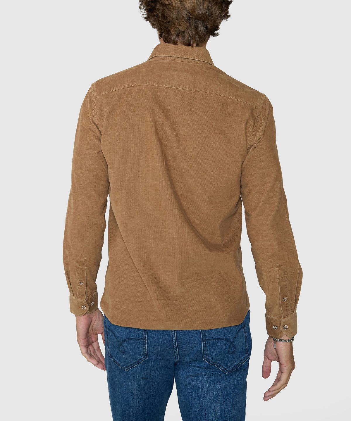 Westport Lifestyle Long Sleeve Tidewashed Corduroy Sport Shirt - Walnut, Men's Big & Tall