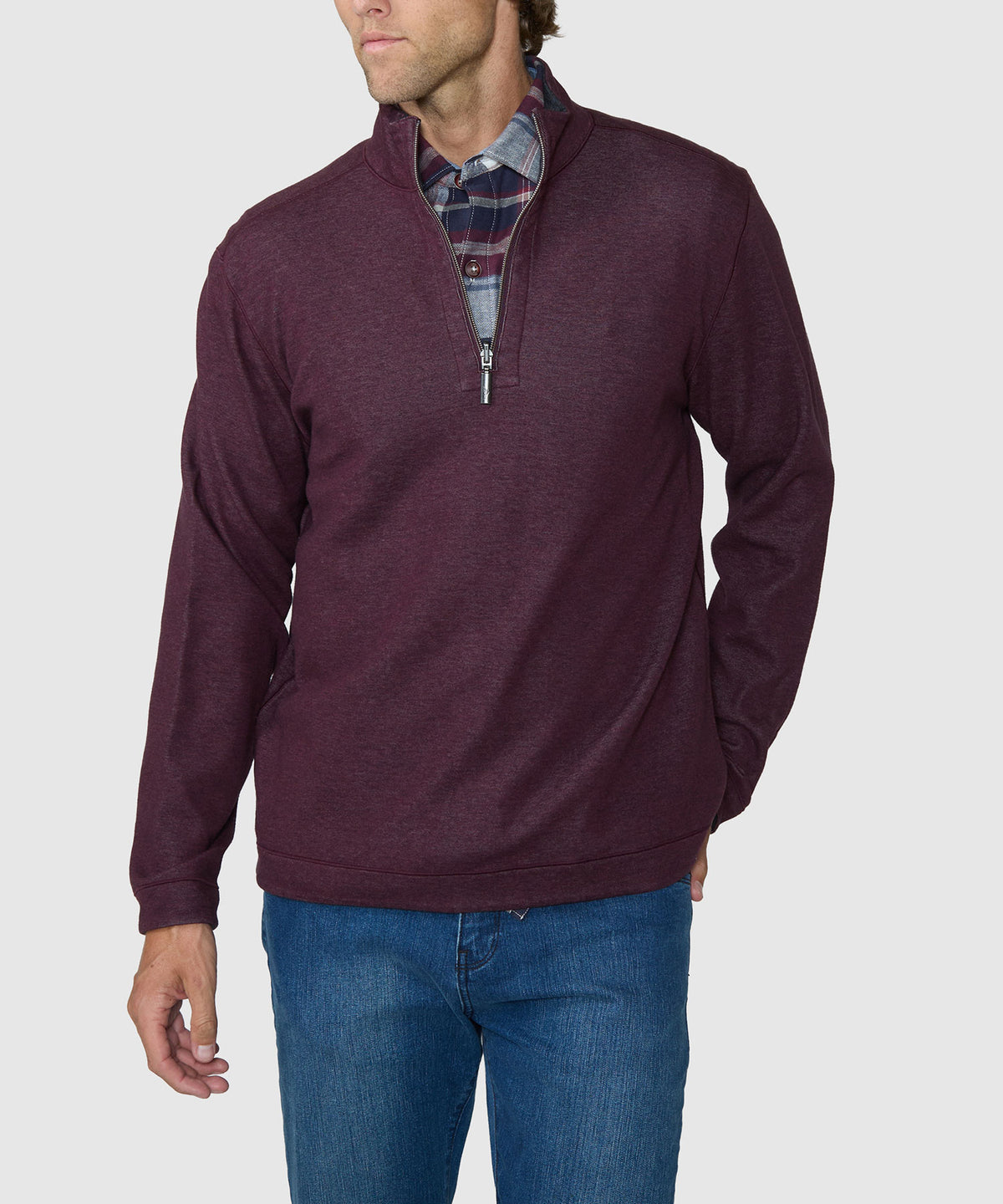 Tommy Bahama Long Sleeve Flipview Half-Zip Pullover, Men's Big & Tall