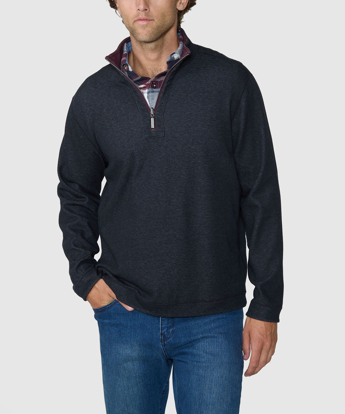 Tommy Bahama Long Sleeve Flipview Half-Zip Pullover, Men's Big & Tall