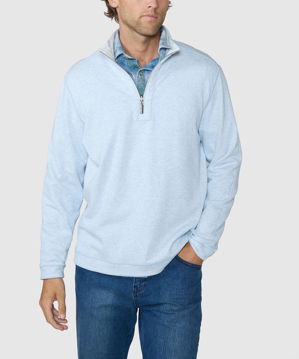Tommy Bahama Long Sleeve Flipview Half-Zip Pullover, Men's Big & Tall