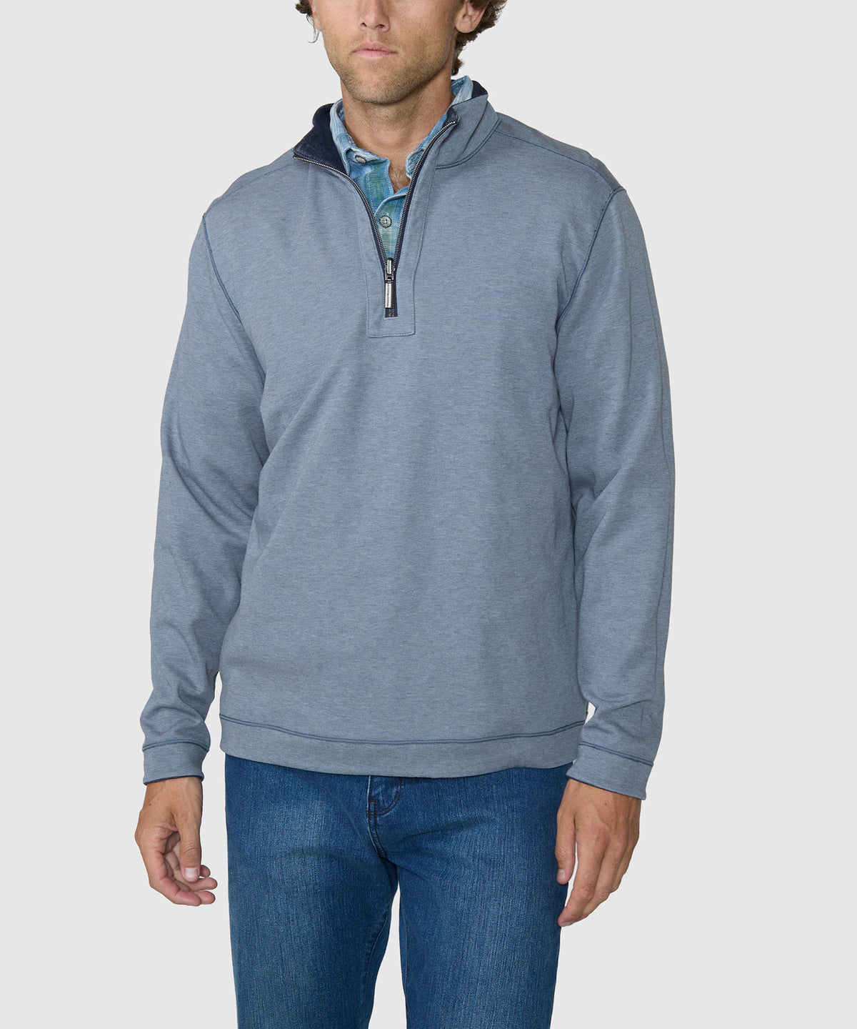 Tommy Bahama Long Sleeve Flipview Half-Zip Pullover, Men's Big & Tall