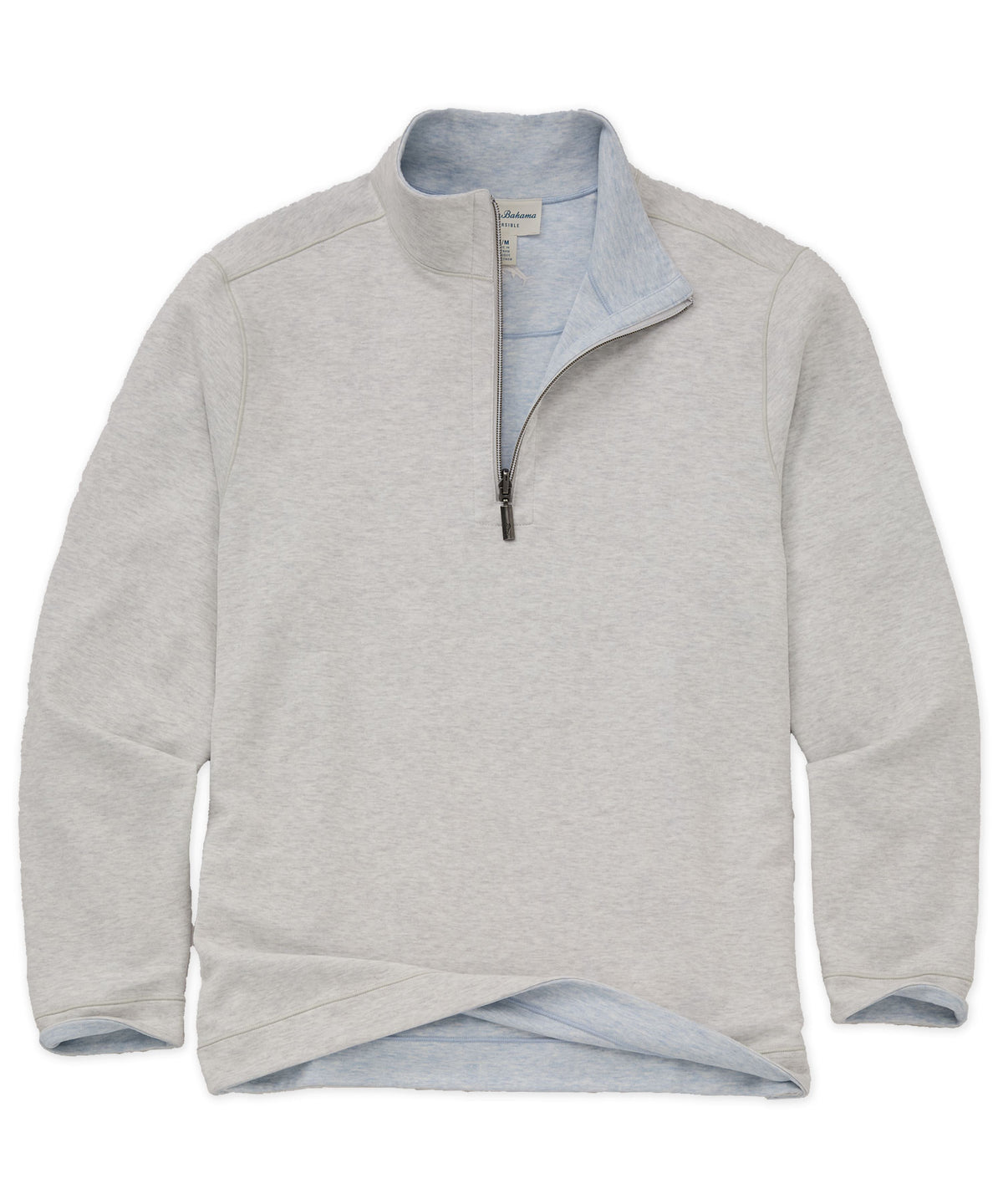 Tommy Bahama Long Sleeve Flipview Half-Zip Pullover - Micro Chip, Men's Big & Tall