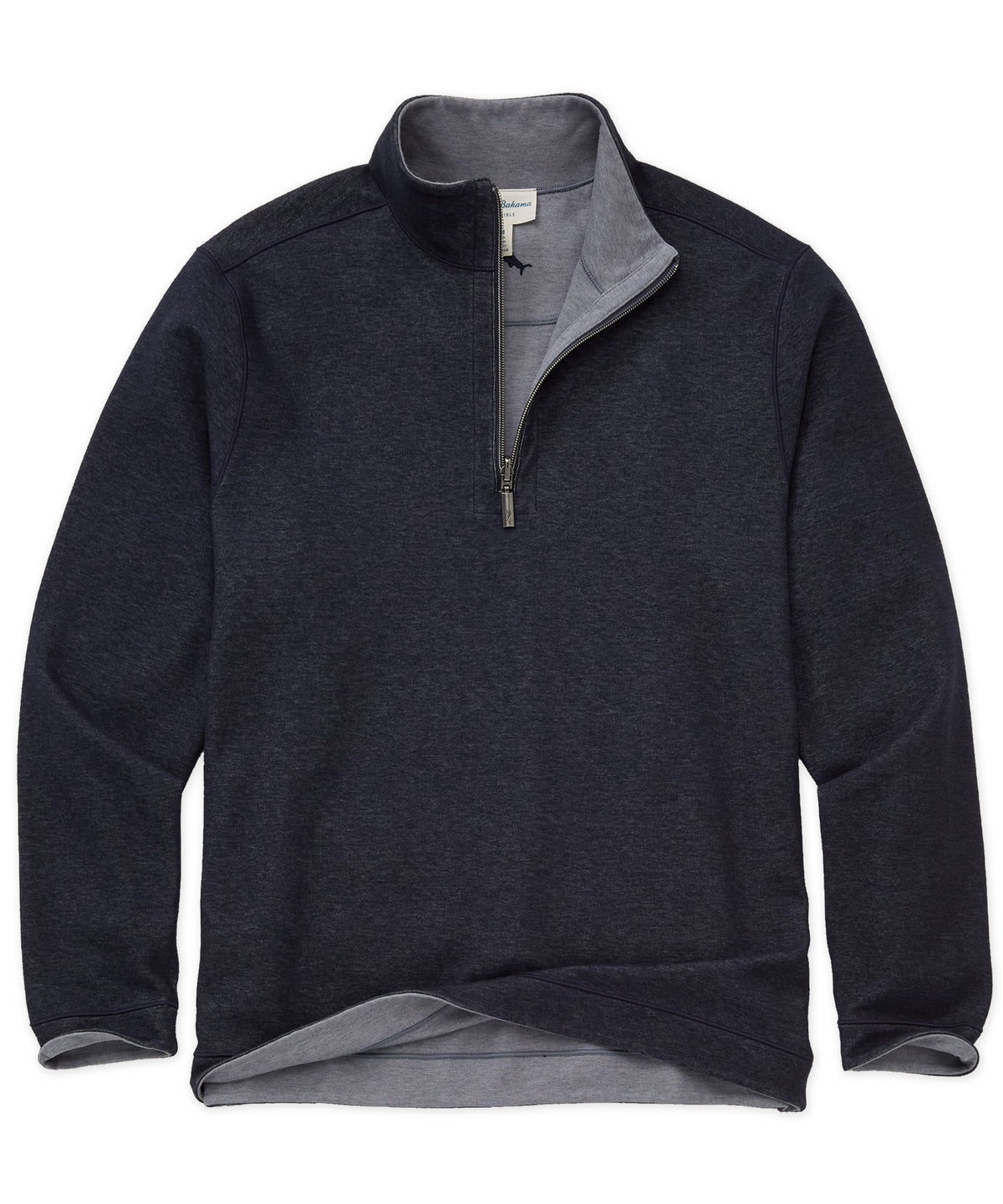 Tommy Bahama Long Sleeve Flipview Half-Zip Pullover - Night Cap, Men's Big & Tall
