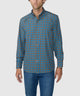 Westport No-Tuck Long Sleeve Button-Down Collar Stretch Performance Plaid Sport Shirt - Walnut