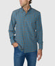 Westport No-Tuck Long Sleeve Button-Down Collar Stretch Performance Plaid Sport Shirt - Walnut