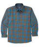 Westport No-Tuck Long Sleeve Button-Down Collar Stretch Performance Plaid Sport Shirt - Walnut
