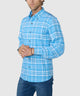 Westport No-Tuck Long Sleeve Button-Down Collar Stretch Performance Plaid Sport Shirt
