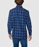 Westport No-Tuck Long Sleeve Button-Down Collar Stretch Performance Plaid Sport Shirt - Navy