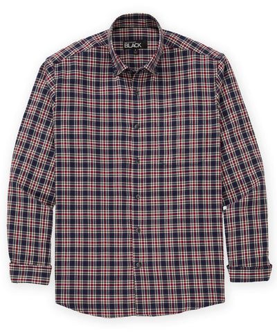 Westport Black Long Sleeve Button Down Collar Sport Shirt, Men's Big & Tall