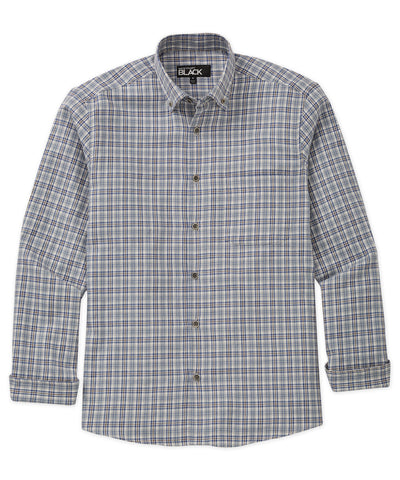 Westport Black Long Sleeve Button Down Collar Sport Shirt, Men's Big & Tall