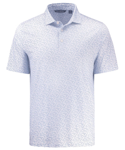 Cutter & Buck Short Sleeve Pike Recycled Fern Print Polo, Men's Big & Tall