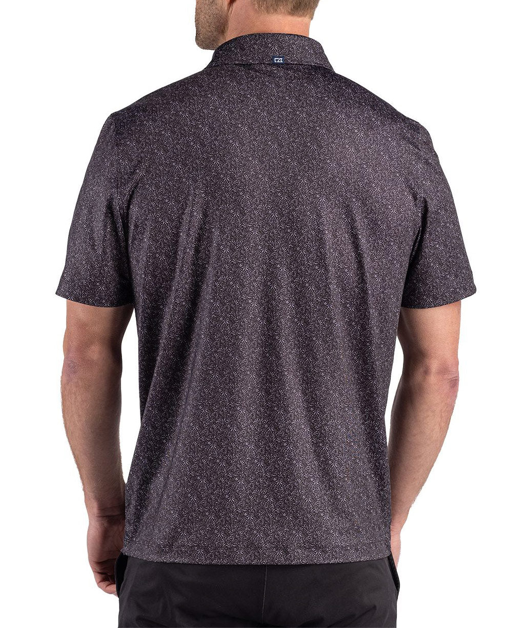 Cutter & Buck Short Sleeve Pike Recycled Fern Print Polo, Men's Big & Tall