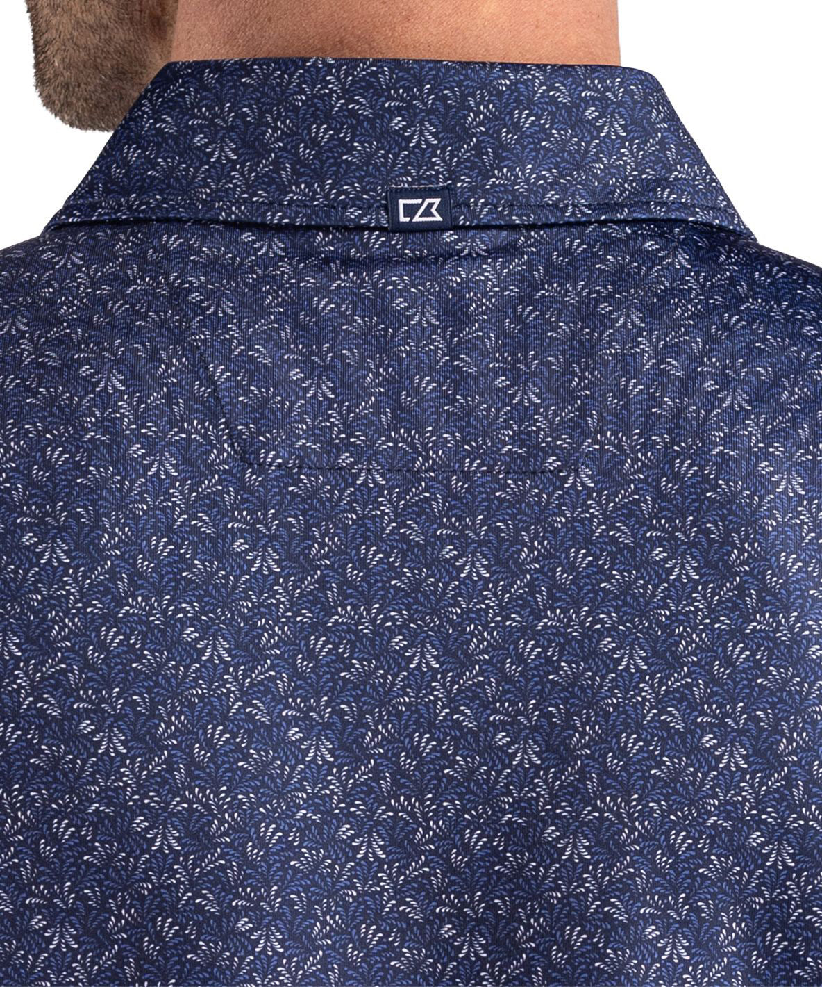 Cutter & Buck Short Sleeve Pike Recycled Fern Print Polo, Men's Big & Tall