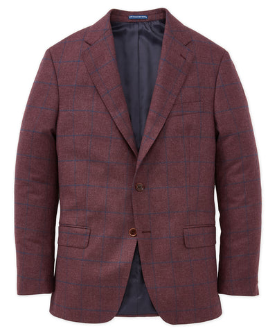 Westport Black Two Button Windowpane Sport Coat, Men's Big & Tall