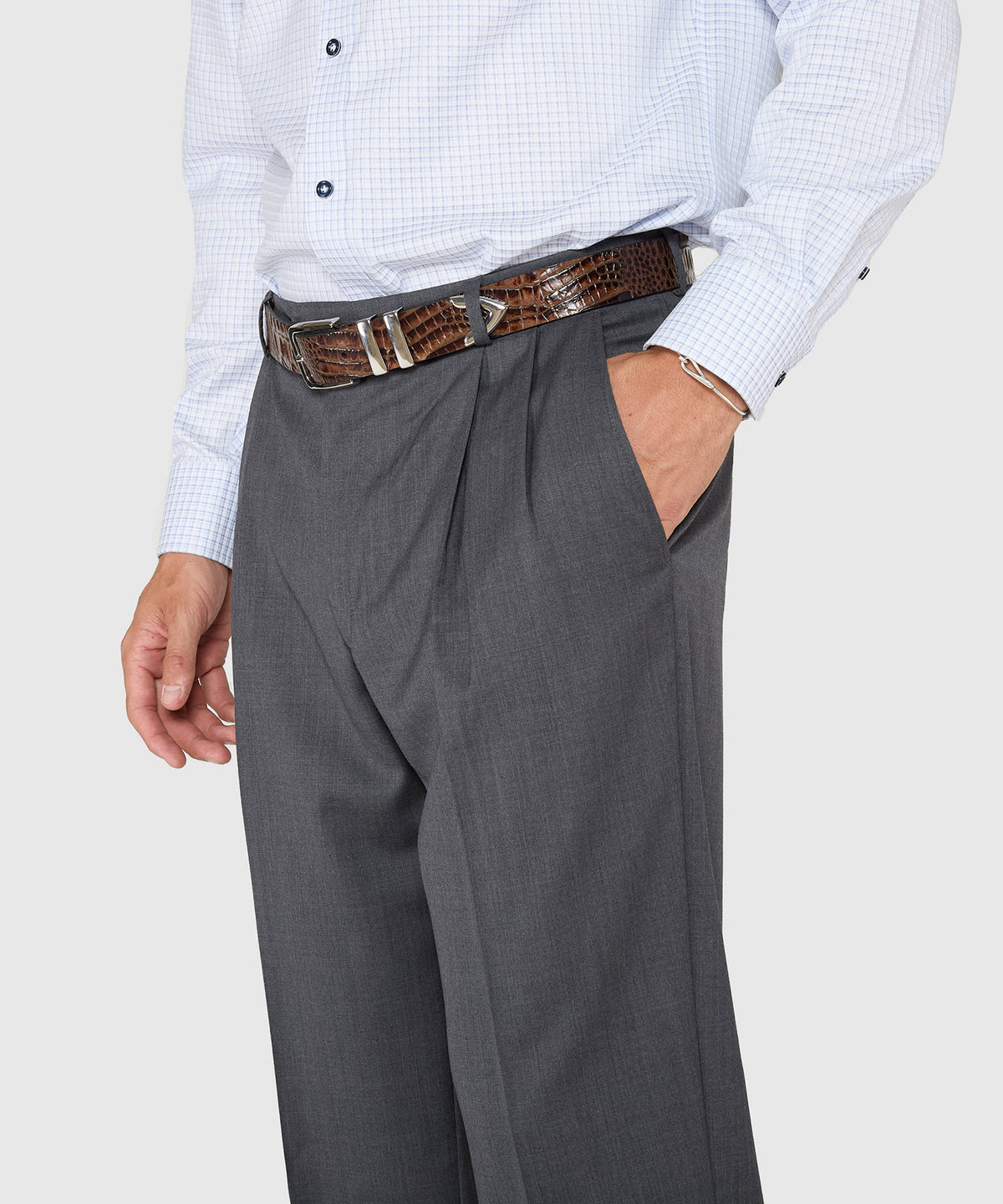Ballin Pleated Gabardine Trousers, Men's Big & Tall