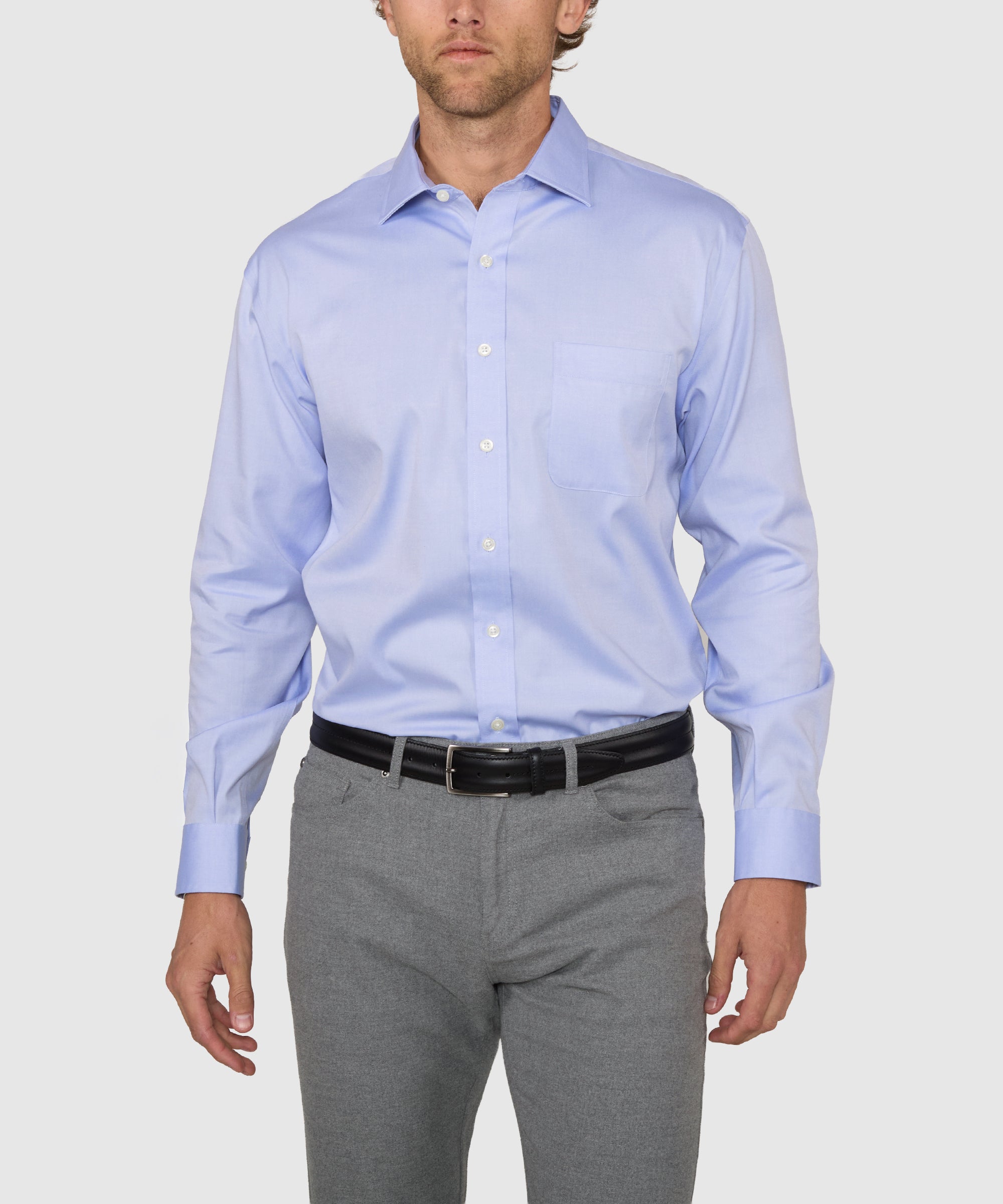 Men's Big & Tall Wilkes & Riley Tailored Fit Spread Collar Dress Shirt White / 17.5" / 38/39 T Men's Big & Tall Wilkes & Riley Tailored Fit Spread Collar Dress Shirt White / 17.5" / 38/39 T