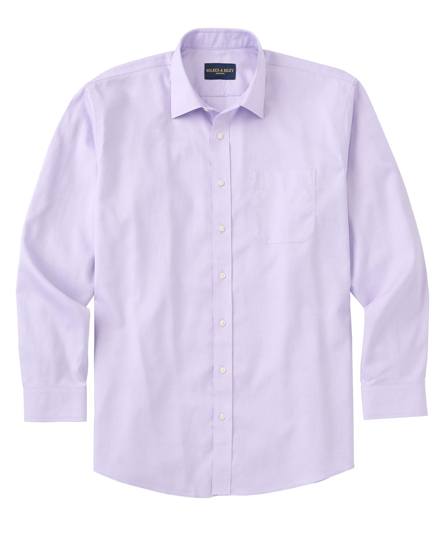 Men's Big & Tall Wilkes & Riley Tailored Fit Spread Collar Dress Shirt Lavender / 18" / 36/37 T Men's Big & Tall Wilkes & Riley Tailored Fit Spread Collar Dress Shirt Lavender / 18" / 36/37 T