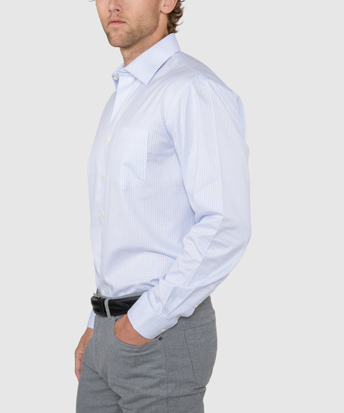 Wilkes & Riley Long Sleeve Dobby Check Dress Shirt, Men's Big & Tall