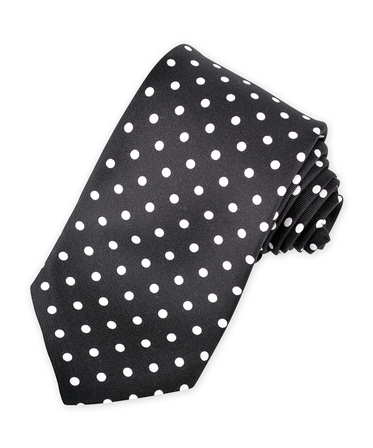 Westport Black Italian Silk Dot Tie, Men's Big & Tall