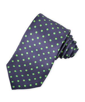 Westport Black Italian Silk Dot Tie