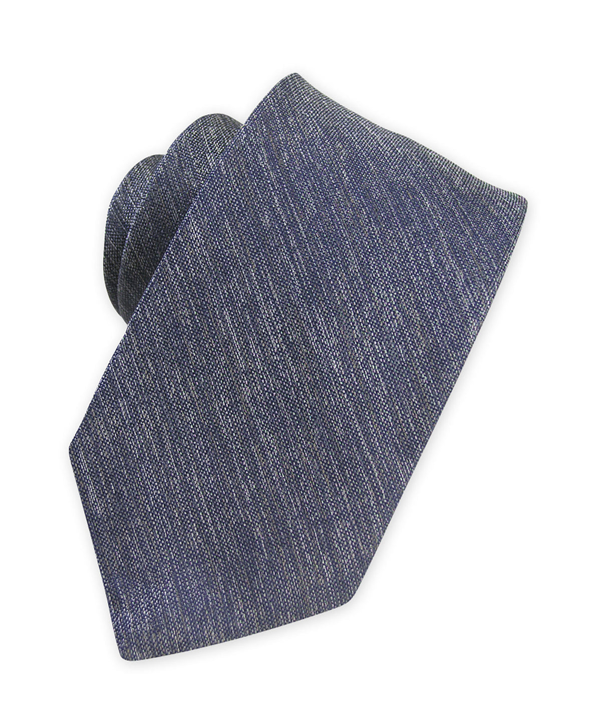 Westport Black Solid Woven Melange Tie, Men's Big & Tall