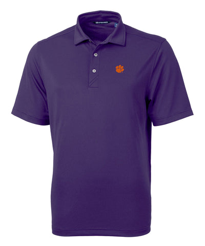 Cutter & Buck Clemson University Tigers Short Sleeve Polo Knit Shirt, Men's Big & Tall
