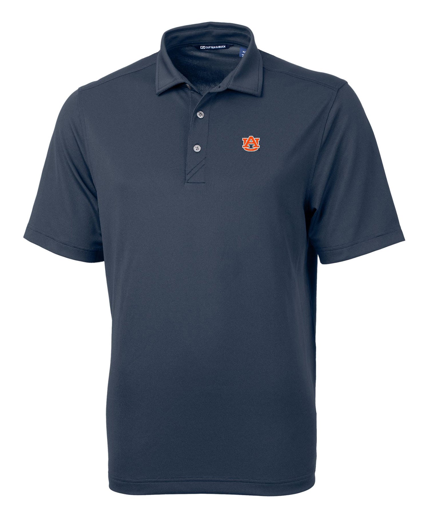 Men's Cutter & Buck Navy Auburn Tigers Big & Tall Virtue Eco Pique Recycled Polo, Size: 2XB, Blue Men's Cutter & Buck Navy Auburn Tigers Big & Tall Virtue Eco Pique Recycled Polo, Size: 2XB, Blue