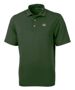 Men's Cutter & Buck Gray Packers Big Tall Virtue Eco Pique Recycled Polo Size: 5XB