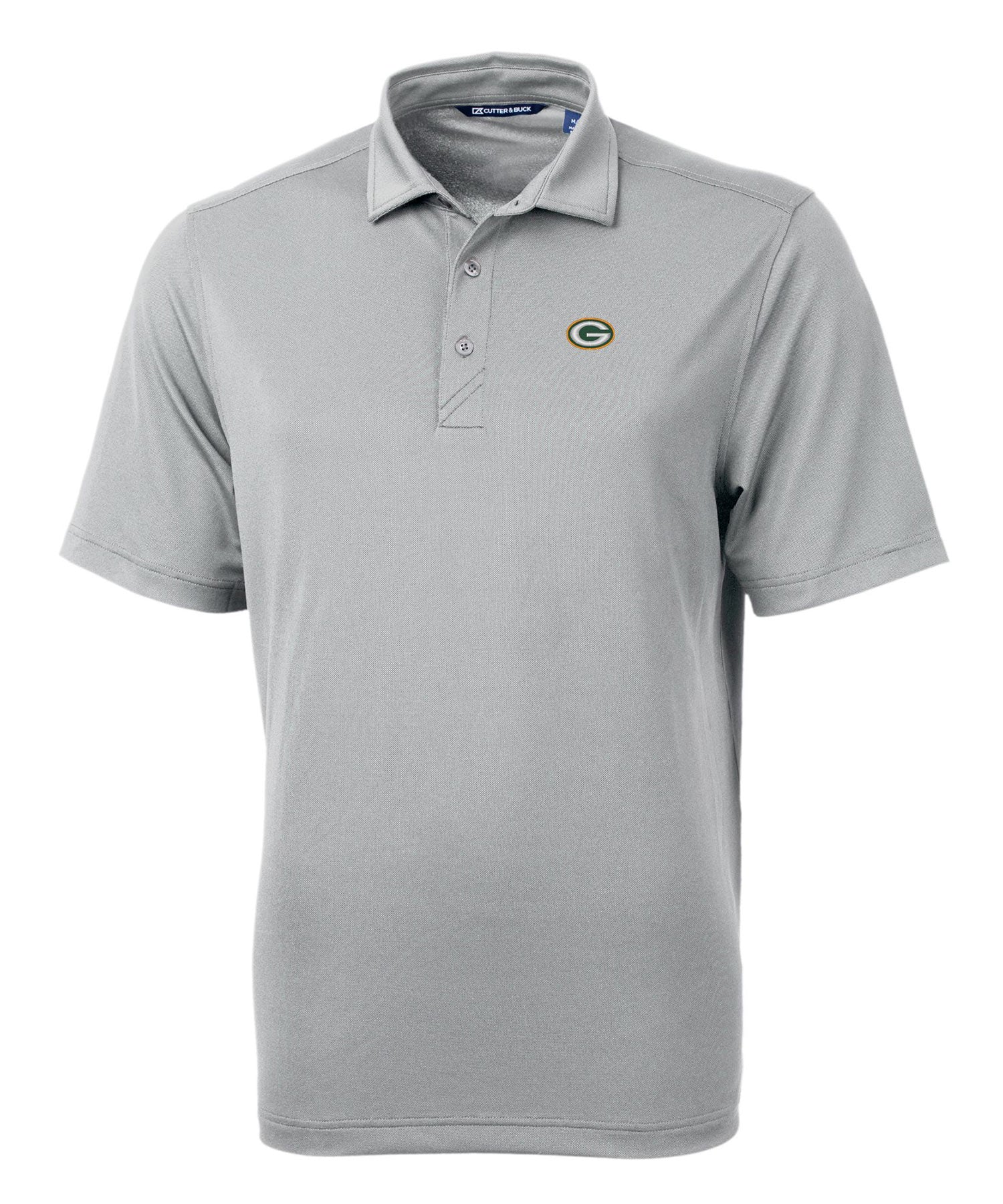 Men's Cutter & Buck Gray Green Bay Packers Big & Tall Virtue Eco Pique Recycled Polo, Size: 5XB Men's Cutter & Buck Gray Green Bay Packers Big & Tall Virtue Eco Pique Recycled Polo, Size: 5XB