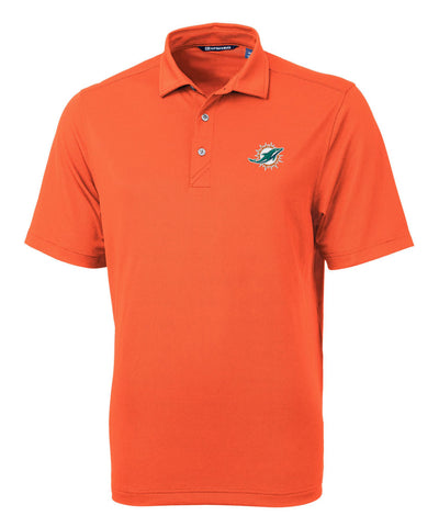 Cutter & Buck Miami Dolphins Short Sleeve Polo Knit Shirt, Men's Big & Tall