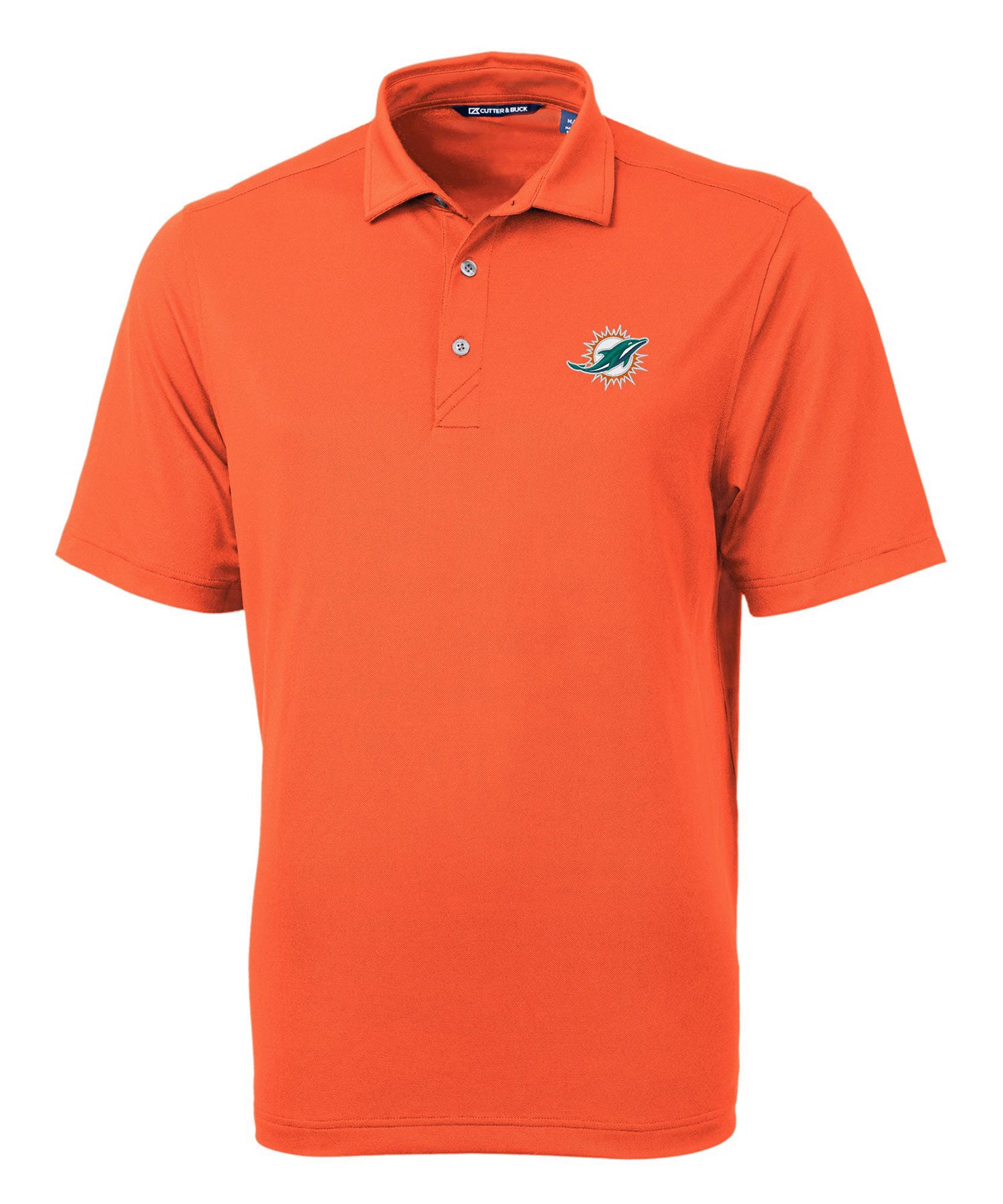Cutter & Buck Miami Dolphins Short Sleeve Polo Knit Shirt, Men's Big & Tall