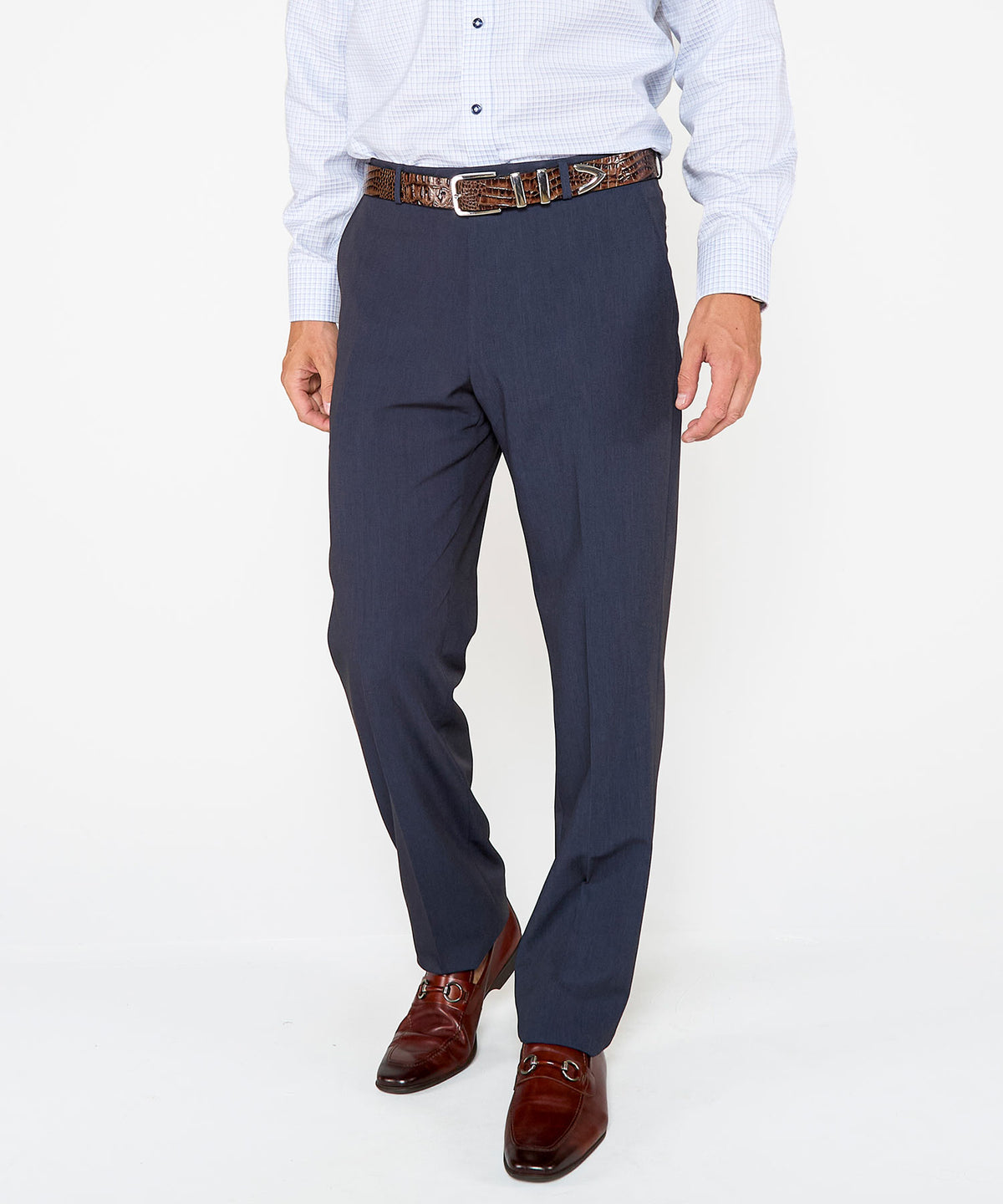 Westport Black Flat Front Performance Stretch Gabardine Pant, Men's Big & Tall