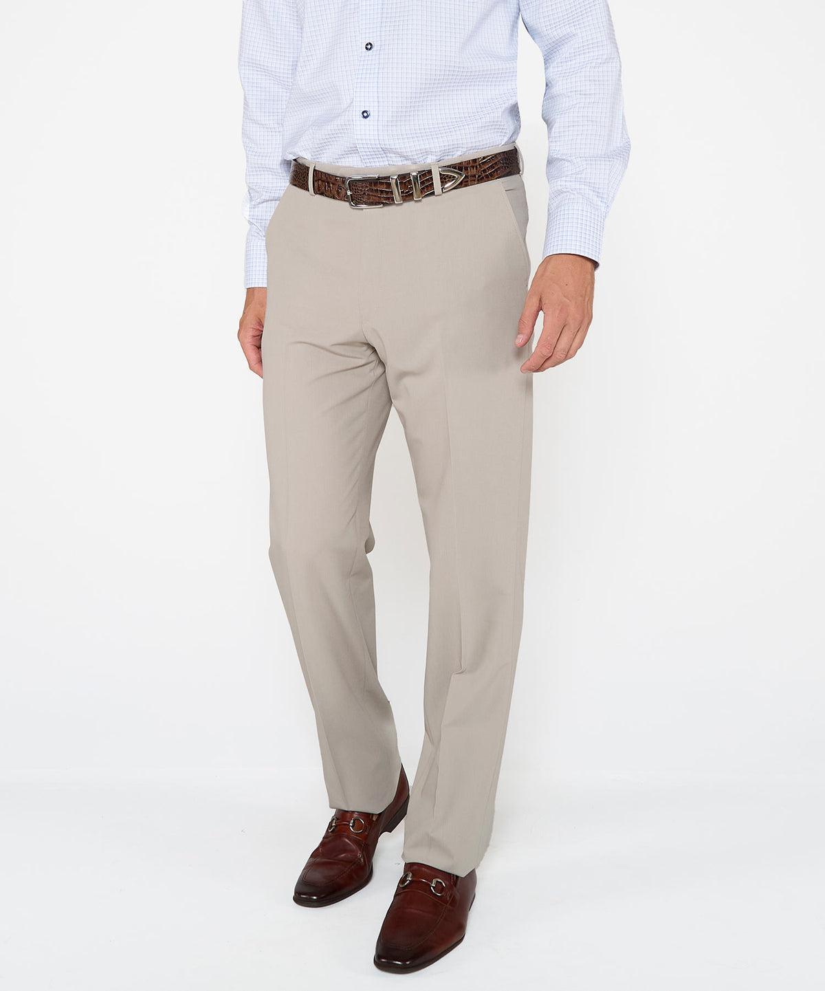 Westport Black Flat Front Performance Stretch Gabardine Pant, Men's Big & Tall