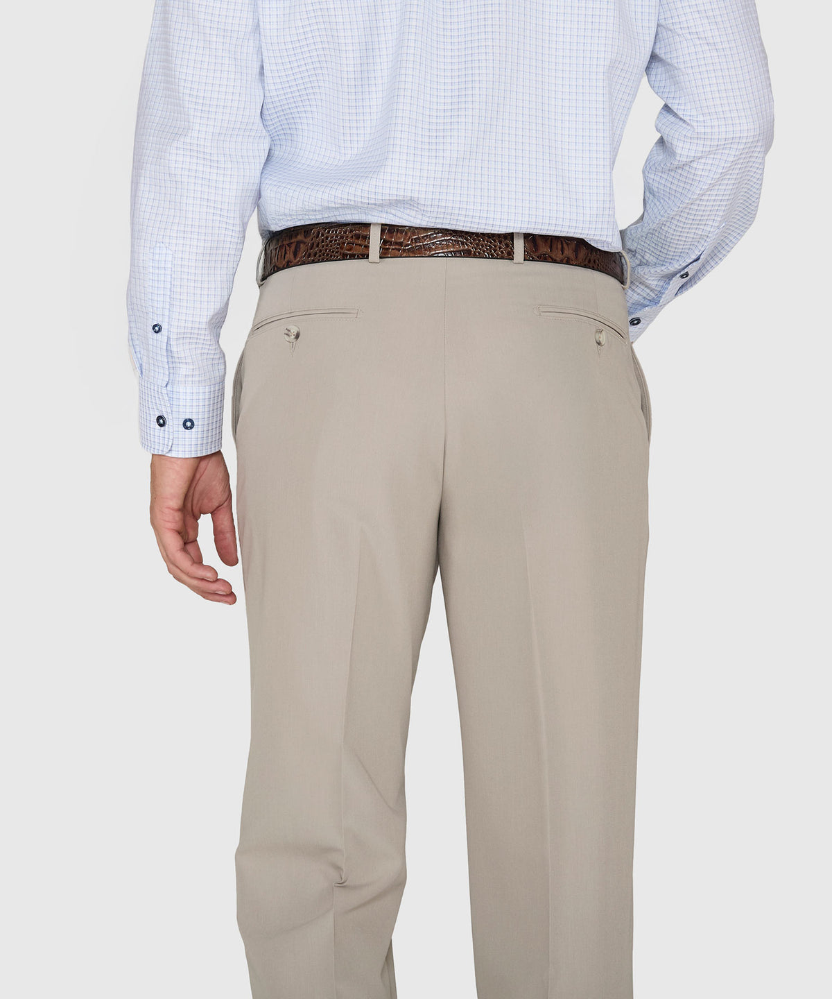 Westport Black Flat Front Performance Stretch Gabardine Pant, Men's Big & Tall
